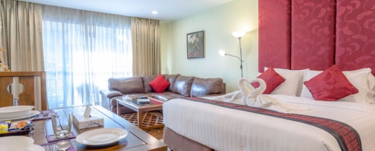 Двухместный люкс Deluxe двуспальная кровать в Citismart Luxury Apartments