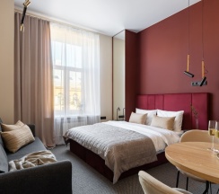 Студия четырехместная с видом на город в Mix Hotels Nevsky 47