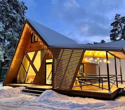 (А3)  3-х уровневый А-фрейм в Таулу Архыз