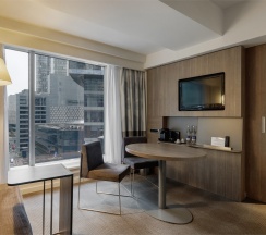 Номер Executive Deluxe с двуспальной кроватью в Novotel Moscow City