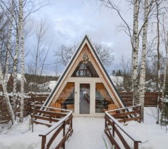 Aframe Luxe White | Банный чан на территории в Берёзовая роща