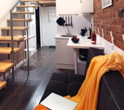 Апартаменты студия стандарт с 1 двуспальной кроватью и диваном в Restop loft apart