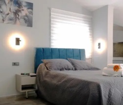 Двухместный люкс с террасой двуспальная кровать в Aspendos Suites