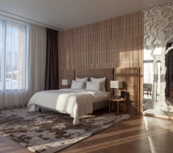 Двухместный люкс с балконом и с красивым видом из окна двуспальная кровать в Вилла Плёс