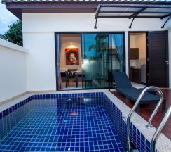 Двухместная вилла двуспальная кровать в Вилла Anchan Private Pool Villas