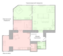 Семейные 4-местные апартаменты на Адмиралтейской в Bronza