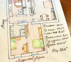 3-комнатные апартаменты люкс в Огниво