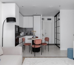 Ocean - премиум-апартаменты с отдельной спальней около м.Сокол (10 этаж, до 4 гостей) в Smart Lofts Moscow