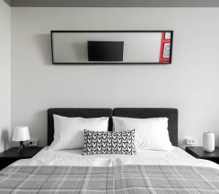 Апартаменты с видом на город двуспальная кровать в Апартаменты MIXY Nordy Homes