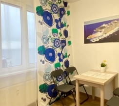 "Baltic Sunset" Однокомнатная квартира с видом на Финский залив (Метро Ленинский проспект/Автово, 10 минут на транспорте) в Rauktis apartments