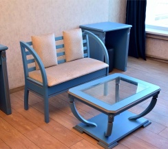 №4. Семейный номер с двуспальной кроватью, диваном и видом на Байкал в Прибой