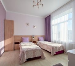 Комната стандарт с 2 двуспальными кроватями в Горное эхо