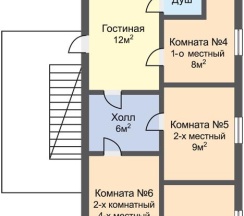 Номер эконом с 3 односпальными кроватями (с пансионом) в Остров Колочный
