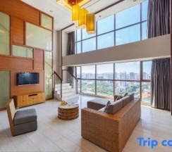Люкс Deluxe Дуплекс с красивым видом из окна в Sanya Phoenix Waterside Gloria Resort