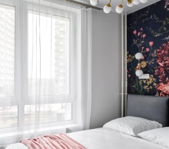 1-комнатные апартаменты студия с 1 двуспальной кроватью в Apartments Private (Апартментс Прайвит) на шоссе Волоколамское