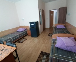 Кровать в 3-местном общем номере в Геолог