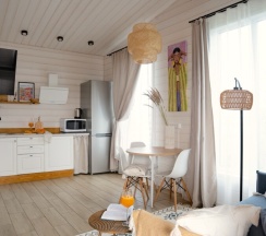 Лев на Апероле с индивидуальной костровой зоной (оснащение дома, стоимость банного чана и бани см. Подробнее) в Dacha