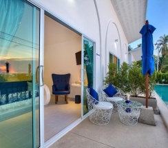 Бунгало с видом на море в La Perle Luxury Boutique Hotel