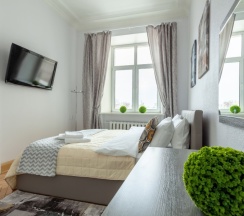 Стандарт с двумя спальнями и камином в Апартаменты IZBA