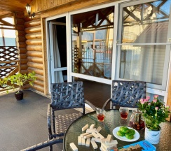 1–комнатный 5-местный Домик с мини-кухней и террасой в Кокос