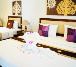 Двухместный номер Deluxe с видом на море двуспальная кровать в Lamai Inn 99 Bungalows