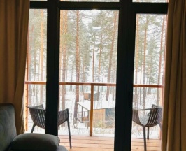 Номер в большом панорамном барнхаусе (1 этаж) для 2-4 гостей в Август