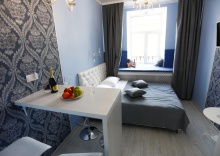 1-комнатные апартаменты с двуспальной кроватью в Nevsky Lounge Apartments (Невский Лаундж)