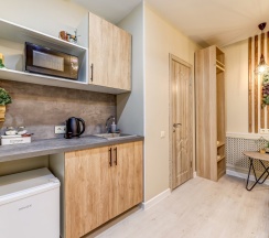Номер категории комфорт с удобствами и мини-кухней в Ecolife hotel