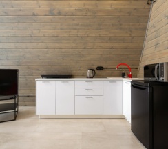 №7 A-Frame 100m2 с купелью и баней (оснащение дома, стоимость купели и бани см. Подробнее) в Les holidays