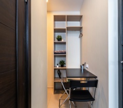 1-комнатные апартаменты эконом с 1 двуспальной кроватью (без окна) в Prim Rooms Apt Apartments (Прим Румс Апт Апартментс)