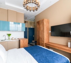 Номер стандарт с 1 двуспальной кроватью и кухней в Lido central