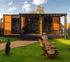 Дом с двумя спальнями и купелью в Opushka house Новожилово