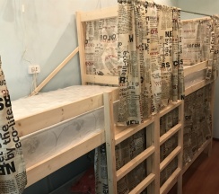 Кровать в общем номере (мужской номер) с красивым видом из окна (общая ванная комната) в Хостел