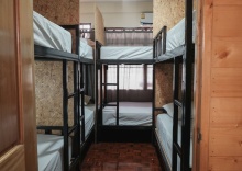 Кровать в общем номере в The Bridge Hostel