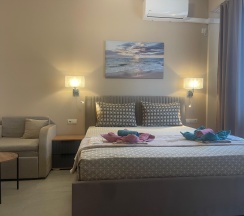 1-комнатные апартаменты стандарт с 1 двуспальной кроватью в Креатида