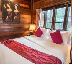 Двухместный Thai House Cottage двуспальная кровать в Samed Grandview Resort