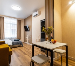 Студия Comfort в Апартаменты в Нoвоpоccийcкe c Дизaйнерcким Рeмoнтoм