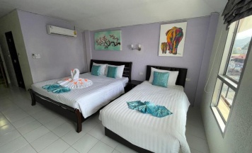Двухместный номер Standard с видом на город 2 отдельные кровати в Samui Green Hotel