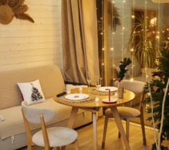 Tiny Панорама 40м² - дом повышенного комфорта: заезд с 16:30, выезд до 13:30 в Aframe Happy