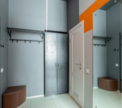 №6 Оранжевая (Капсула в 4х-местном общем номере с собственной душевой комнатой и санузлом) в Дип Слип