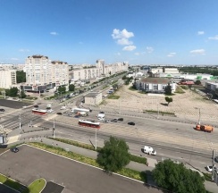 Двухместные апартаменты с 2 комнатами с балконом и с видом на город (двуспальная кровать) в Квартира на проспекте Ленина, 87А