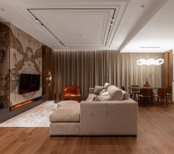 Трехкомнатный апартамент Luxury Dubai с двумя спальнями в Real Apartments Sochi