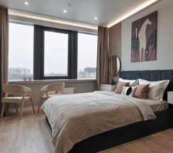 Студия 25 квм на двоих  рядом с метро и вокзалом в SalutApart 2W Энергетиков 2/2