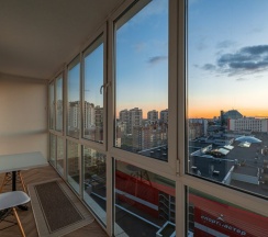 Двухместные апартаменты Superior двуспальная кровать в Апартаменты Румер в современном жилом комплексе у ТЦ Дана Молл