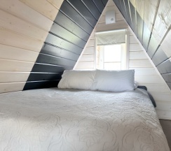 A-Frame №1 (оснащение дома, банного чана и бани см. Подробнее) в Dacha