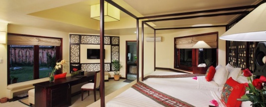 Бунгало с частичным видом на океан в Poshanu Resort