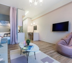 Апартаменты улучшенные с 1 двуспальной кроватью в Sky inn color