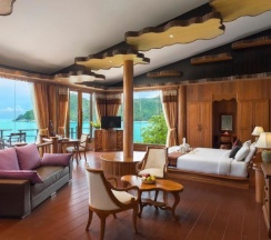 Двухместный люкс Presidential Pool двуспальная кровать в Отель Panviman Resort Koh Phangan