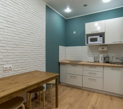 Апартаменты с 2 спальнями. Вид на реку Казанку и аквапарк "Ривьера" в Sibgat Apartments