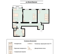 Семейные апартаменты с балконом и видом на ул. Малую Морскую в Соло Адмиралтейская